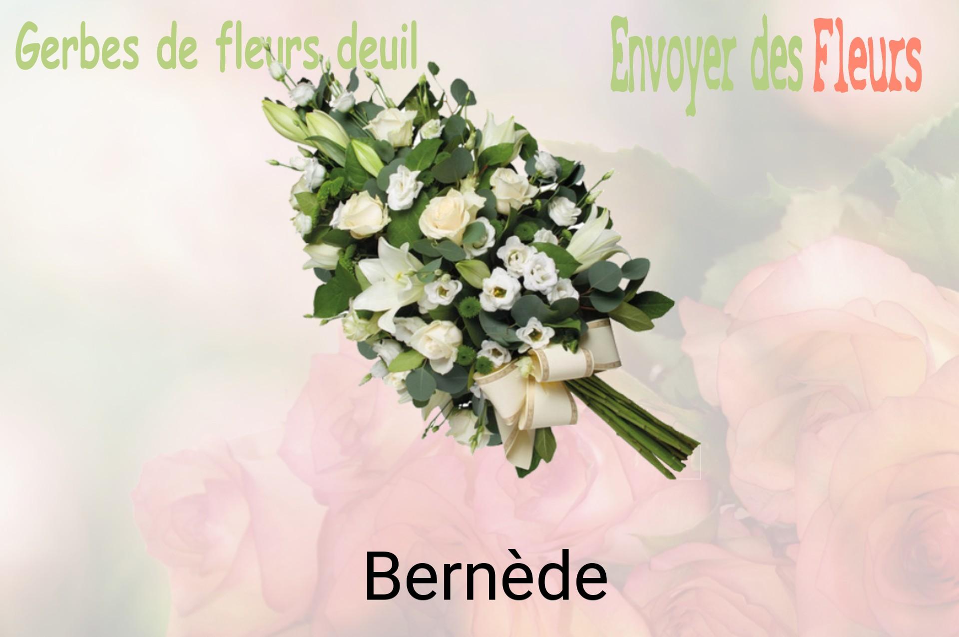 Gerbe de fleurs de deuil livrée à Bernède